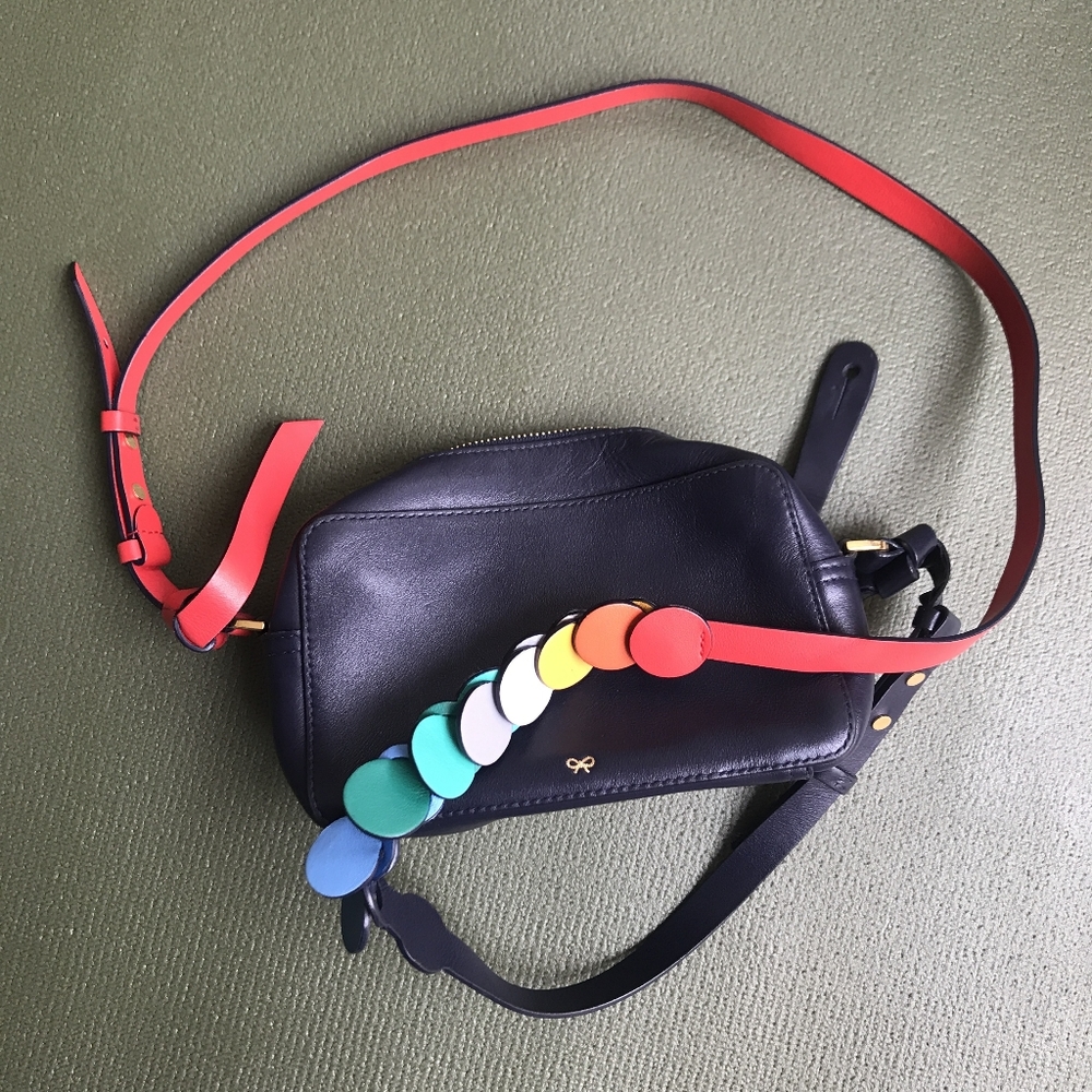 Anya Hindmarch Navy Circle Shoulder Bag